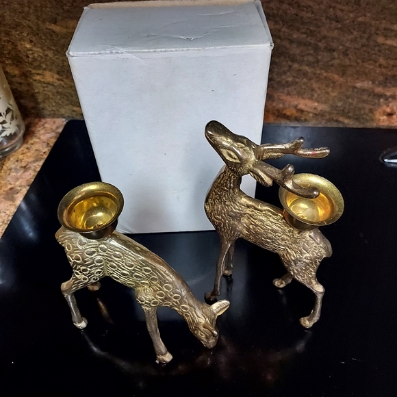 Vintage Brass Candel Holders. - Picture 9 of 9